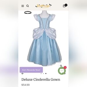 NEW Great Pretenders Deluxe Cinderella Gown 5-6